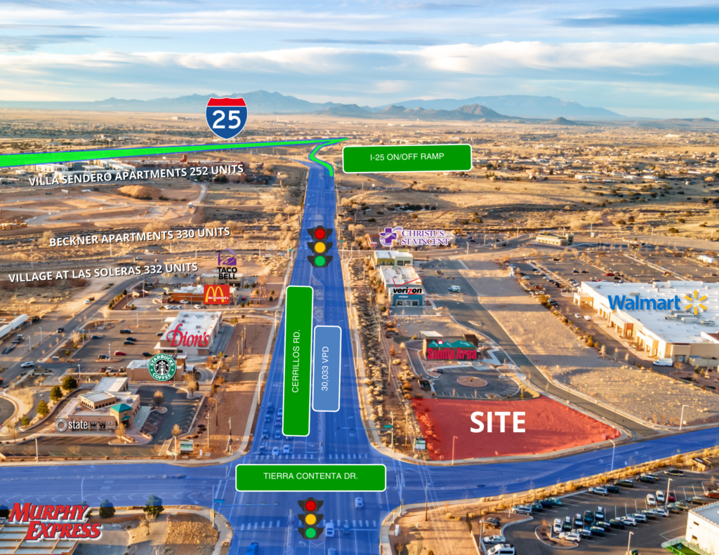 Graphical overlay of a site plan in Santa Fe for a Real Estate Development Manager